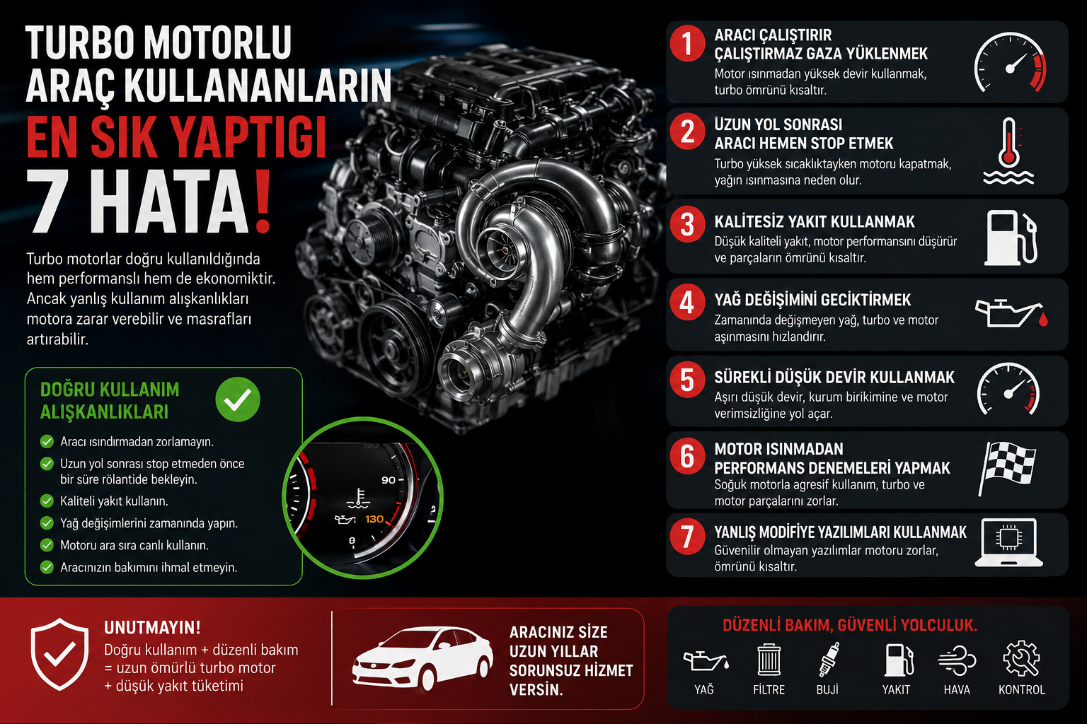 2026’da Turbo Motorlu Araç Kullananların En Sık Yaptığı 7 Hata